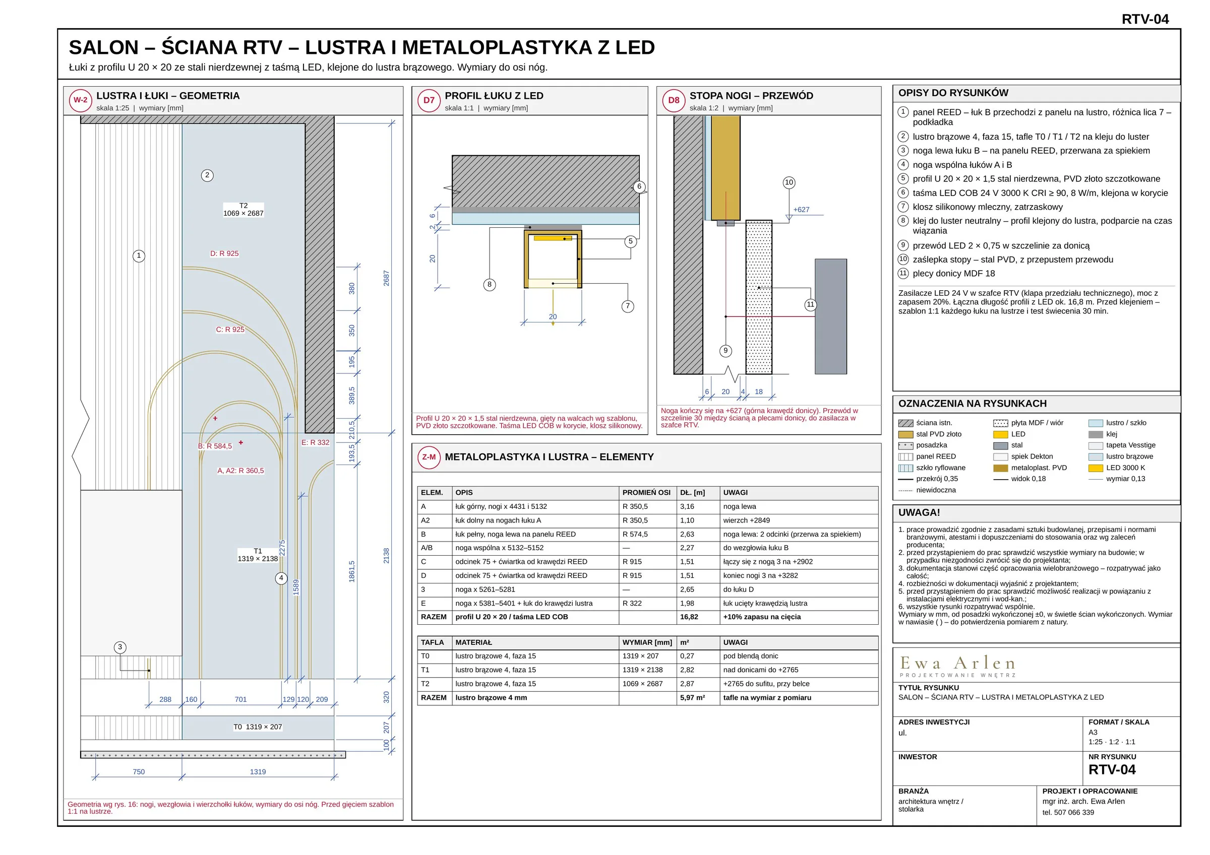 RTV-04 — Lista metaloplastyki i LED